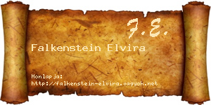 Falkenstein Elvira névjegykártya
